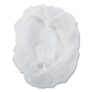 AmerCareRoyal® Latex-Free Operating Room Cap, Pleated, Polypropylene, 21", White, 100 Caps/Pack, 10 Packs/Carton