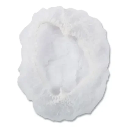 AmerCareRoyal® Latex-Free Operating Room Cap, Pleated, Polypropylene, 21", White, 100 Caps/Pack, 10 Packs/Carton