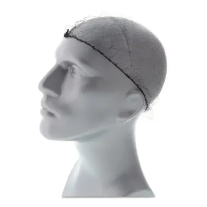 AmerCareRoyal® Lightweight Latex-Free Hairnets, Nylon, 28", Black, 144/Box, 20 Boxes/Carton
