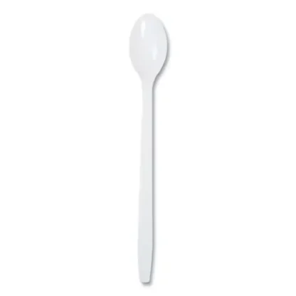 AmerCareRoyal® Polypropylene Cutlery, Soda Spoon, 7.87", White, 1,000/Carton