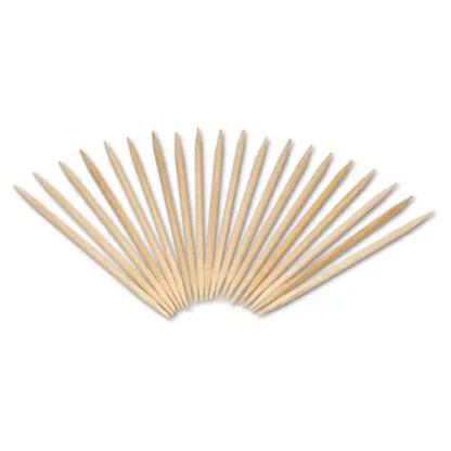 AmerCareRoyal® Round Wood Toothpicks, 2.5", Natural, 800/Box, 24 Boxes/Case, 5 Cases/Carton, 96,000 Toothpicks/Carton