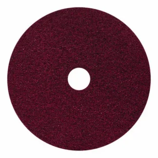 Americo® Black Diamond 400 Heavy-Duty Cleaning Pad, 20" Diameter, 400 Grit, Black/Red, 2/Carton