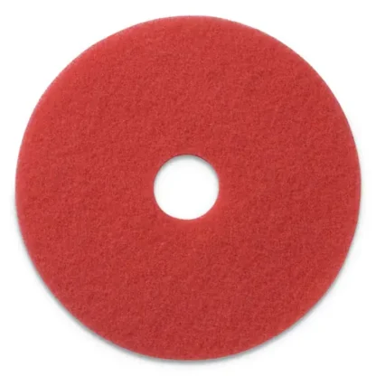 Americo® Buffing Pads, 13" Diameter, Red, 5/Carton