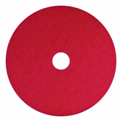 Americo® Buffing Pads, 15" Diameter, Red, 5/Carton