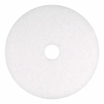 Americo® Polishing Pads, 18" Diameter, White, 5/Carton