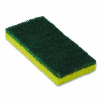 Americo® Resort Cut Scrub Sponge, Medium Duty, 6.25 x 3.18, Green/Yellow, 40/Carton