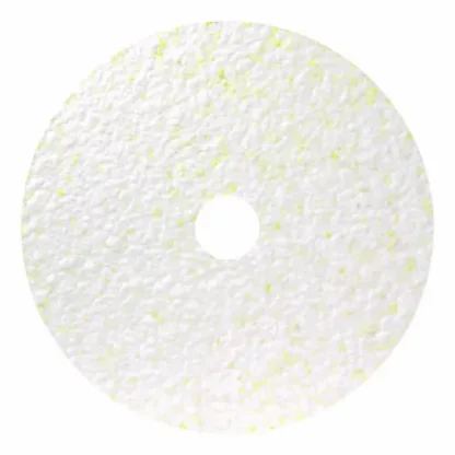 Americo® Toro Floor Pad, 14" Diameter, White/Brown/Yellow, 2/Carton