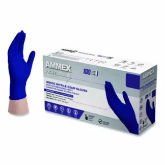 AMMEX® Professional Nitrile Exam Gloves, Powder-Free, Indigo, X-Large, 100/Box