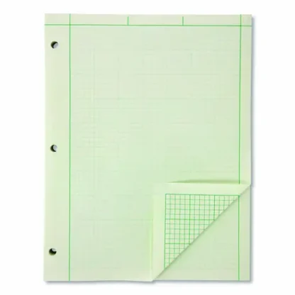 Ampad® Evidence Engineer's Computation Pad, Cross-Section Quadrille Rule, 200 Sheets, 8.5" x 11" Green-Tint