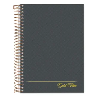 Ampad® Gold Fibre Personal Notebook, 1-Subject, Medium/College Ruled, Designer Gray Cover, 7" x 5", 100 Sheets