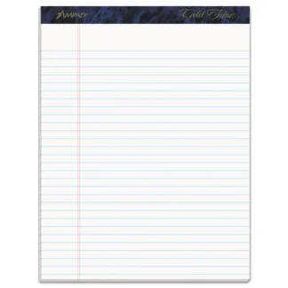 Ampad® Gold Fibre Quality Writing Pads, Wide/Legal Rule, 50 Sheets, 8.5" x 11.75", Dozen