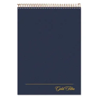 Ampad® Gold Fibre Wirebound Project Notes Pad, Project-Management Format, Navy Cover, 70 White 8.5 x 11.75 Sheets
