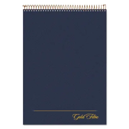 Ampad® Gold Fibre Wirebound Project Notes Pad, Project-Management Format, Navy Cover, 70 White 8.5 x 11.75 Sheets