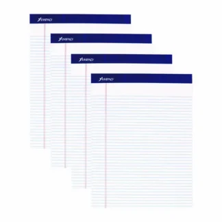 Ampad® Legal Ruled Pads, Narrow Rule, 50 White 8.5 x 11.75 Sheets, 4/Pack