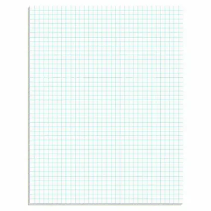 Ampad® Quadrille Pads, Quadrille Rule (4 sq/in), 50 White Sheets, 8.5 x 11"