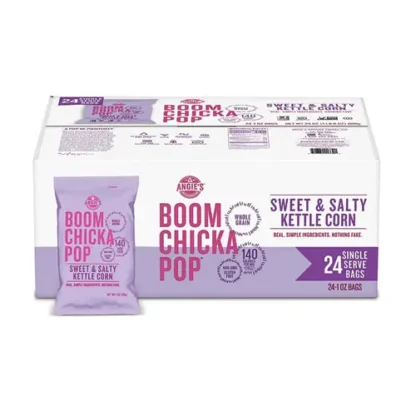 ANGIES® BOOMCHICKAPOP® Popcorn, Sweet and Salty, 1 oz Bag, 24/Carton