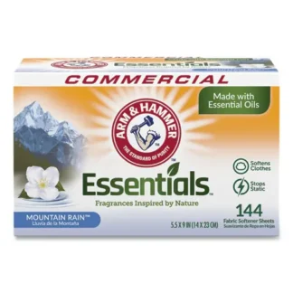 Arm & Hammer™ Essentials Dryer Sheets, Mountain Rain, 144 Sheets/Box