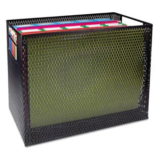 Artistic® Urban Collection Punched Metal Desktop File, 1 Section, Black