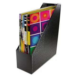 Artistic® Urban Collection Punched Metal Magazine File, Black
