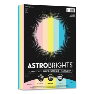 Astrobrights® Color Cardstock, 65 lb Cover Weight, 8.5 x 11, Assorted Colors, 250/Pack