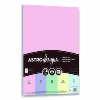 Astrobrights® Color Cardstock, 65 lb Cover Weight, 8.5 x 11, Assorted Pastel Colors, 50/Pack