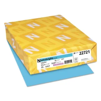 Astrobrights® Color Cardstock, 65 lb Cover Weight, 8.5 x 11, Lunar Blue, 250/Pack