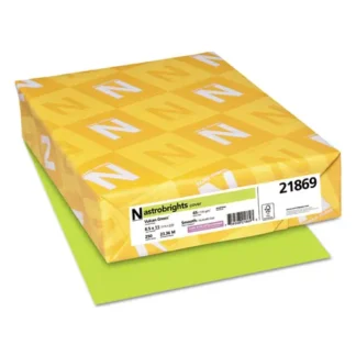 Astrobrights® Color Cardstock, Vulcan Green, 250/Pack