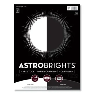 Astrobrights® Color Cardstock "Basic" Assortment, 65 lb Cover, 8.5" x 11", 100 Sheets, Assorted Basic Colors
