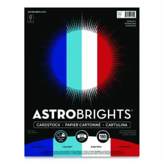 Astrobrights® Color Cardstock - "Patriotic" Assortment, 65 lb Cover, 8.5" x 11", 100 Sheets