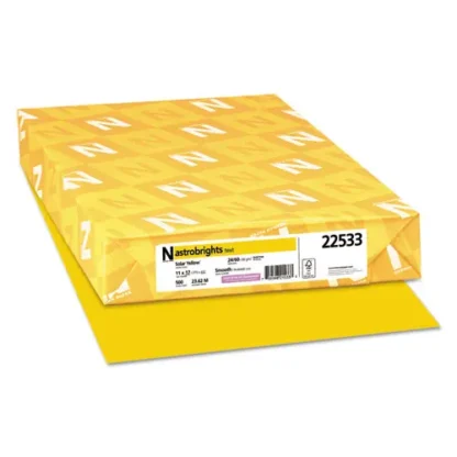 Astrobrights® Color Paper, 24 lb Bond, 11 x 17, Solar Yellow, 500 Sheets
