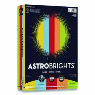 Astrobrights® Color Paper, 24 lb Bond, 8.5 x 11, Assorted Everyday Colors, 500 Sheets per Ream