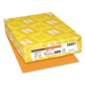 Astrobrights® Color Paper, 24 lb Bond Weight, 8.5 x 11, Cosmic Orange, 500/Ream