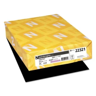 Astrobrights® Color Paper, 24 lb Bond Weight, 8.5 x 11, Eclipse Black, 500/Ream