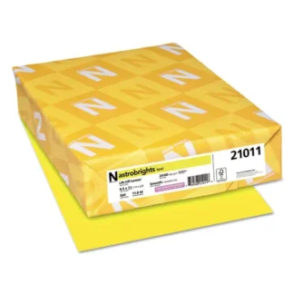 Astrobrights® Color Paper, Lift-Off Lemon, 8.5 x 11, 24 lb, 500 Sheets