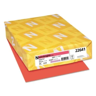 Astrobrights® Color Paper, Rocket Red, 8.5 x 11, 24 lb Bond, 500 Sheets/Ream