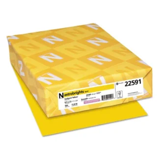 Astrobrights® Color Paper, Sunburst Yellow, 500 Sheets, 24 lb, 8.5" x 11"