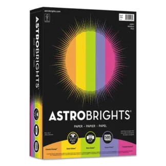 Astrobrights® Color Paper - "Happy" Assortment, 24 lb Bond, 8.5 x 11, Assorted Happy Colors, 500 Sheets