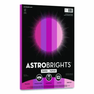 Astrobrights® Color Paper - "Interstellar Pinks" Assortment, 24 lb Bond Weight, 8.5 x 11, Assorted Pink Colors, 100/Pack
