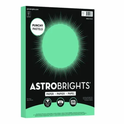 Astrobrights® Color Paper - "Punchy Pastels" Assortment, 24 lb Bond Weight, 8.5 x 11, Breezy Blue, 200/Pack