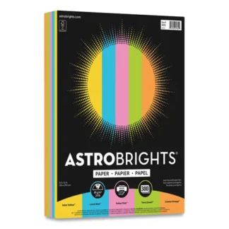 Astrobrights® Color Paper - "Radiant" Assortment, 24 lb Bond Weight, 8.5 x 11, 300 Sheets