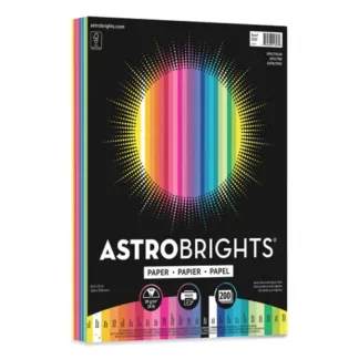 Astrobrights® Color Paper - "Spectrum" Assortment, 200 Sheets, 24 lb Bond, 8.5 x 11, 25 Bright Colors