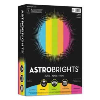 Astrobrights® Color Paper - "Bright" Assortment, 24 lb Bond, 8.5 x 11, Assorted Bright Colors, 500 Sheets