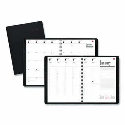 AT-A-GLANCE® 800 Range Weekly/Monthly Appointment Book, 11 x 8.25, Black Cover, 12-Month (Jan to Dec): 2025