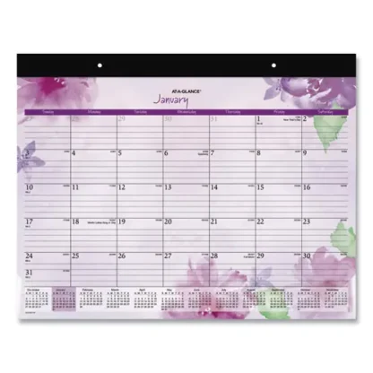 AT-A-GLANCE® Beautiful Day Desk Pad Calendar, 21.75 x 17, 12-Month, 2025