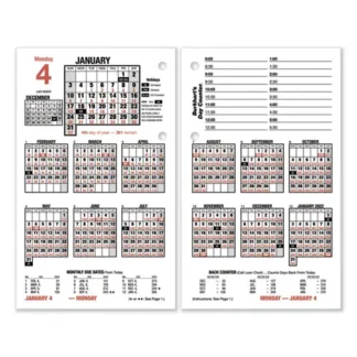 AT-A-GLANCE® Burkhart's Day Counter Desk Calendar Refill, 2025, 12-Month, White Sheets