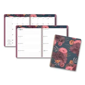 AT-A-GLANCE® Dark Romance Weekly/Monthly Planner, Floral Artwork, 11 x 8.5, Multicolor Cover, 13-Month: Jan 2025 to Jan 2026