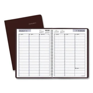 AT-A-GLANCE® DayMinder Weekly Appointment Book, Vertical-Column Format, 11 x 8, Burgundy Cover, 12-Month (Jan to Dec): 2025