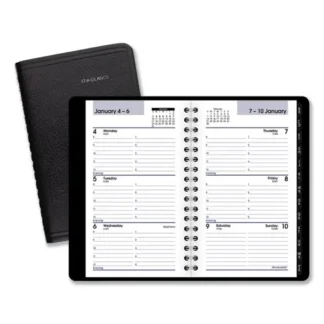 AT-A-GLANCE® DayMinder Weekly Pocket Appointment Book with Telephone/Address Section, 6 x 3.5, Black Cover, 12-Month (Jan to Dec): 2025