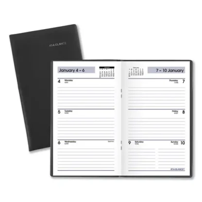 AT-A-GLANCE® DayMinder Weekly Pocket Planner, Black Cover, 2025, 6 x 3.5 Inches, 12-Month (Jan to Dec)