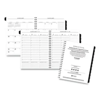AT-A-GLANCE® Executive Weekly/Monthly Planner Refill with 15-Minute Appointments, 11 x 8.25, White Sheets, 12-Month (Jan to Dec): 2025